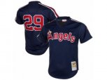 1984 Los Angeles Angels of Anaheim #29 Rod Carew Authentic Navy Blue Throwback MLB Jersey
