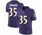 Baltimore Ravens #35 Gus Edwards Purple Team Color Vapor Untouchable Limited Player Football Jersey