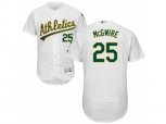 Oakland Athletics #25 Mark McGwire White Flexbase Authentic Collection MLB Jersey