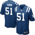 Indianapolis Colts #51 John Simon Game Royal Blue Team Color NFL Jersey