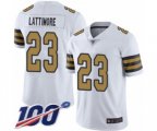 New Orleans Saints #23 Marshon Lattimore Limited White Rush Vapor Untouchable 100th Season Football Jersey