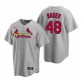 Nike St. Louis Cardinals #48 Harrison Bader Gray Road Stitched Baseball Jersey