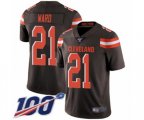 Cleveland Browns #21 Denzel Ward Brown Team Color Vapor Untouchable Limited Player 100th Season Football Jersey