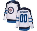 Winnipeg Jets Customized White Road Hockey Jersey