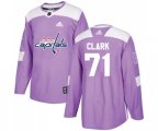 Washington Capitals #71 Kody Clark Authentic Purple Fights Cancer Practice NHL Jersey