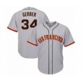 San Francisco Giants #34 Mike Gerber Authentic Grey Road Cool Base Baseball Player Jersey