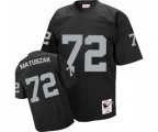 Oakland Raiders #72 John Matuszak Black Team Color Authentic Football Throwback Jersey