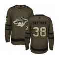 Minnesota Wild #38 Ryan Hartman Authentic Green Salute to Service Hockey Jersey