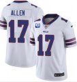 Buffalo Bills #17 Josh Allen With C Patch White Vapor Untouchable Limited Stitched Jersey