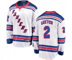 New York Rangers #2 Brian Leetch Fanatics Branded White Away Breakaway NHL Jersey