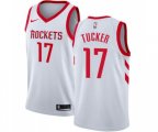 Houston Rockets #17 PJ Tucker Authentic White NBA Jersey - Association Edition