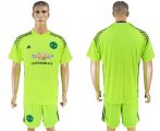 2017-18 Manchester United Fluorescent Green Goalkeeper Soccer Jersey