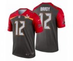 Tampa Bay Buccaneers #12 Tom Brady Inverted Gray Super Bowl LV Jersey