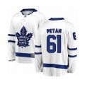 Toronto Maple Leafs #61 Nic Petan Authentic White Away Fanatics Branded Breakaway Hockey Jersey