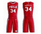 Philadelphia 76ers #34 Charles Barkley Swingman Red Basketball Suit Jersey Statement Edition