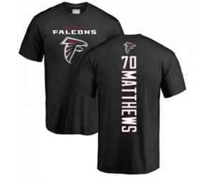 Atlanta Falcons #70 Jake Matthews Black Backer T-Shirt