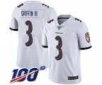 Baltimore Ravens #3 Robert Griffin III White Vapor Untouchable Limited Player 100th Season Football Jersey