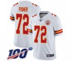 Kansas City Chiefs #72 Eric Fisher White Vapor Untouchable Limited Player 100th Season Football Jersey