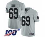 Oakland Raiders #69 Denzelle Good Limited Silver Inverted Legend 100th Season Football Jersey