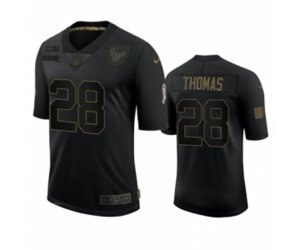 Houston Texans #28 Michael Thomas Black 2020 Salute to Service Limited Jersey