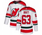 New Jersey Devils #63 Jesper Bratt Premier White Alternate Hockey Jersey