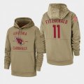 Arizona Cardinals #11 Larry Fitzgerald 2019 Salute to Service Sideline Therma Pullover Hoodie - Tan