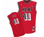 Miami Heat #41 Glen Rice Authentic Red Throwback Basketball Jersey