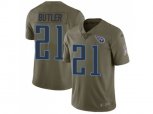 Tennessee Titans #21 Malcolm Butler Olive Men Stitched NFL Limited 2017 Salute To Service Jersey