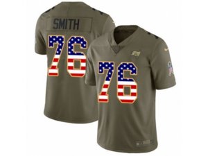 Tampa Bay Buccaneers #76 Donovan Smith Limited Olive USA Flag 2017 Salute to Service NFL Jersey