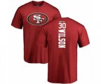 San Francisco 49ers #30 Jeff Wilson Red Backer T-Shirt