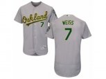 Oakland Athletics #7 Walt Weiss Grey Flexbase Authentic Collection MLB Jersey