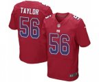 New York Giants #56 Lawrence Taylor Elite Red Alternate Drift Fashion Football Jersey