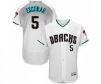 Arizona Diamondbacks #5 Eduardo Escobar White Teal Alternate Authentic Collection Flex Base Baseball Jersey