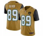 Jacksonville Jaguars #89 Josh Oliver Limited Gold Rush Vapor Untouchable Football Jersey