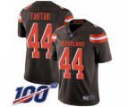 Cleveland Browns #44 Sione Takitaki Brown Team Color Vapor Untouchable Limited Player 100th Season Football Jersey