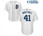 Detroit Tigers #41 Victor Martinez Replica White Home Cool Base Baseball Jersey
