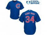Chicago Cubs #34 Kerry Wood Replica Royal Blue Alternate Cool Base MLB Jersey