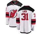 New Jersey Devils #31 Eddie Lack Fanatics Branded White Away Breakaway Hockey Jersey
