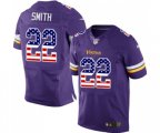 Minnesota Vikings #22 Harrison Smith Elite Purple Home USA Flag Fashion Football Jersey