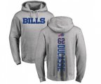 Buffalo Bills #62 Vladimir Ducasse Ash Backer Pullover Hoodie
