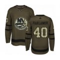 New York Islanders #40 Semyon Varlamov Authentic Green Salute to Service Hockey Jersey