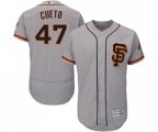San Francisco Giants #47 Johnny Cueto Grey Alternate Flex Base Authentic Collection Baseball Jersey