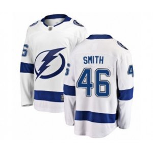 Tampa Bay Lightning #46 Gemel Smith Fanatics Branded White Away Breakaway Hockey Jersey