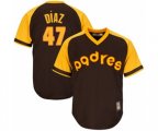 San Diego Padres Miguel Diaz Replica Brown Alternate Cooperstown Cool Base Baseball Player Jersey