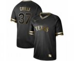 Texas Rangers #37 Jason Grilli Authentic Black Gold Fashion Baseball Jersey