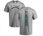 Philadelphia Eagles #31 Wilbert Montgomery Ash Backer T-Shirt