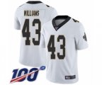 New Orleans Saints #43 Marcus Williams White Vapor Untouchable Limited Player 100th Season Football Jersey