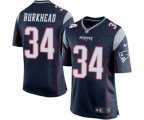 New England Patriots #34 Rex Burkhead Game Navy Blue Team Color Football Jersey