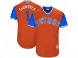 Houston Astros #1 Carlos Correa Showrrea Authentic Orange 2017 Players Weekend MLB Jersey