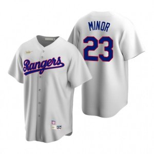 Nike Texas Rangers #23 Mike Minor White Cooperstown Collection Home Stitched Baseball Jersey